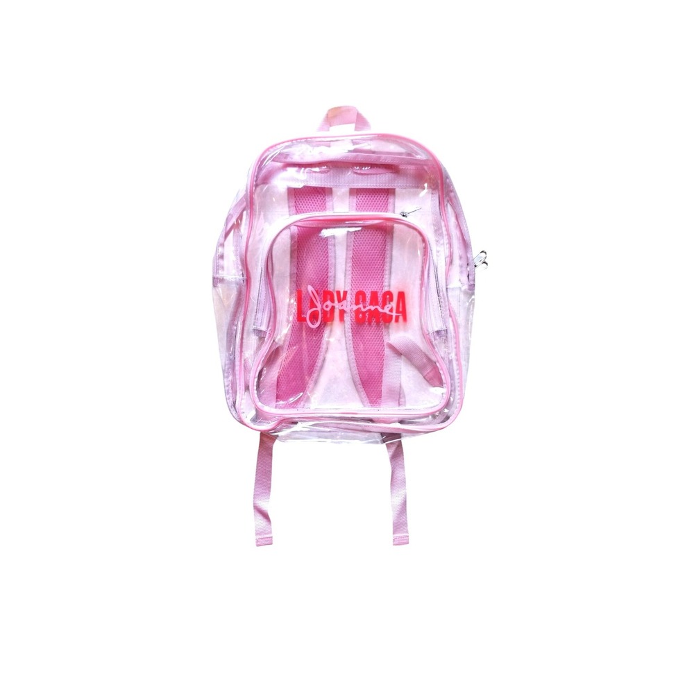 Lady Gaga Joanne World Tour Pink Clear Stadium Backpack Official Merch 2017